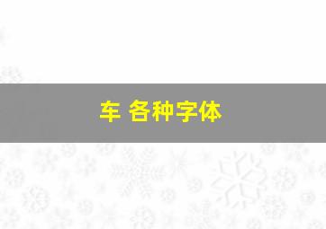 车 各种字体